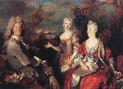 Nicolas de Largilliere The Artist and his Family oil on canvas